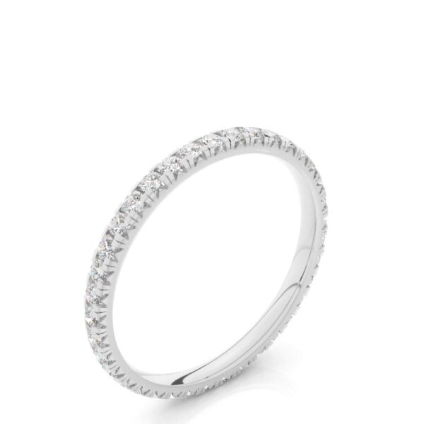 Classic Full Eternity Diamond Band – Timeless Sparkle in Sterling Silver