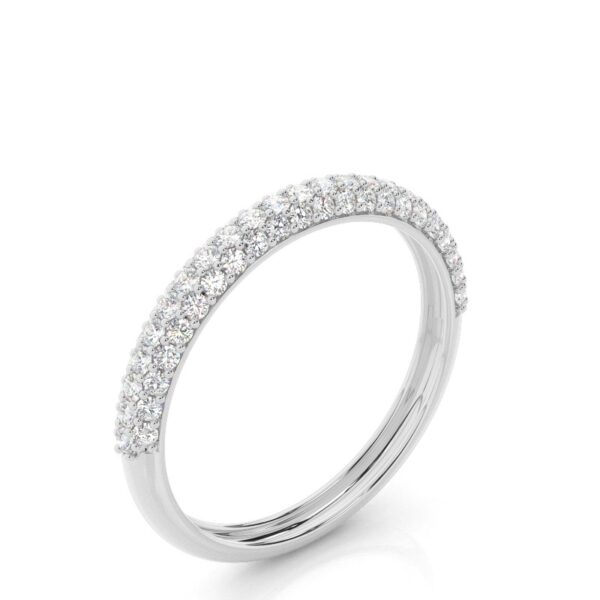 Elegant Marquise & Round Cut Diamond Wave Ring in 925 Sterling Silver – A Timeless Symbol of Grace
