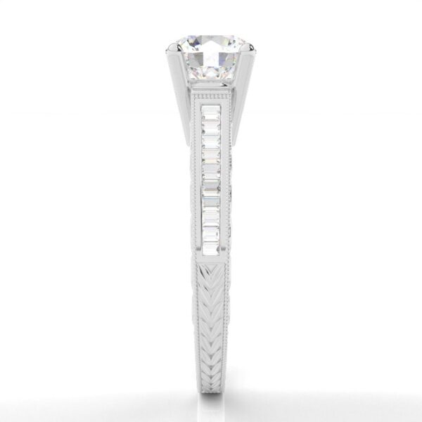 Vintage Inspired Solitaire Engagement Ring in 925 Sterling Silver – A Timeless Classic - Image 2