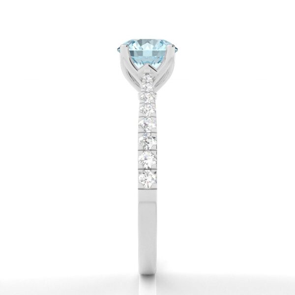 Elegant Aquamarine Engagement Ring – Timeless Beauty - Image 2
