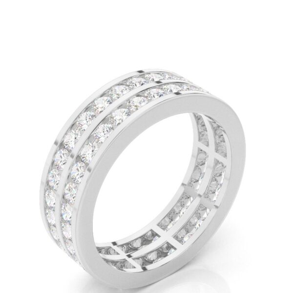Triple Row Diamond Eternity Ring – Bold & Timeless