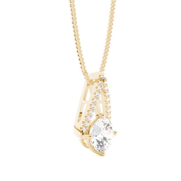 Elegant Gold Diamond Drop Pendant – A Statement of Grace & Luxury - Image 2