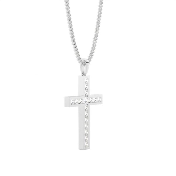 Timeless Silver Diamond Cross Pendant – A Symbol of Faith & Elegance - Image 4