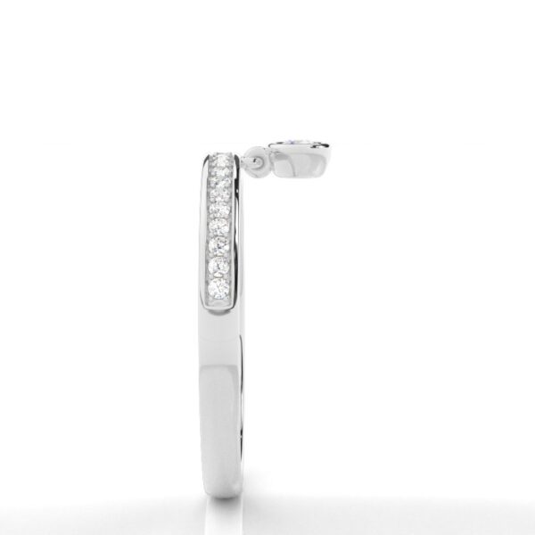 Dangle Diamond Accent Band in Silver – Modern Sophistication - Image 2