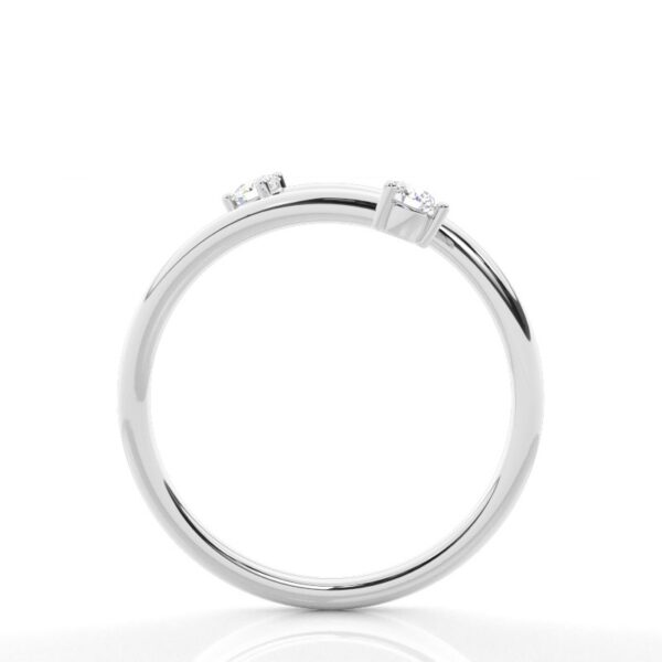 Delicate Bypass Shank Diamond Ring – Modern Elegance for Everyday Wear - Image 3