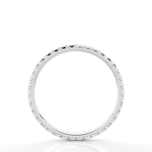 Classic Full Eternity Diamond Band – Timeless Sparkle in Sterling Silver - Image 3
