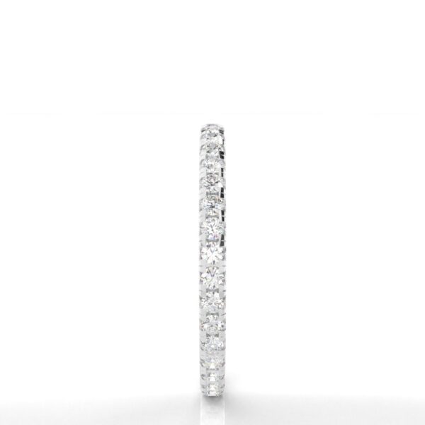 Classic Full Eternity Diamond Band – Timeless Sparkle in Sterling Silver - Image 2