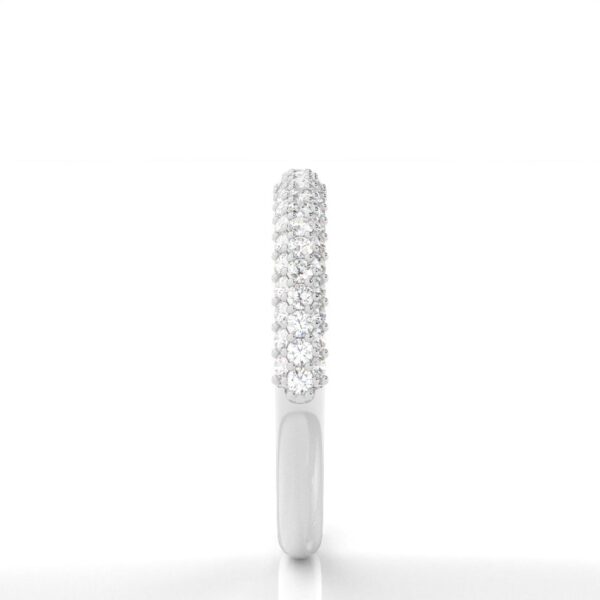 Elegant Marquise & Round Cut Diamond Wave Ring in 925 Sterling Silver – A Timeless Symbol of Grace - Image 2