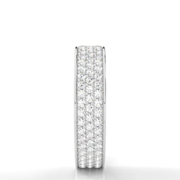 Luxurious Pave-Set Diamond Eternity Ring in 925 Sterling Silver - Image 3