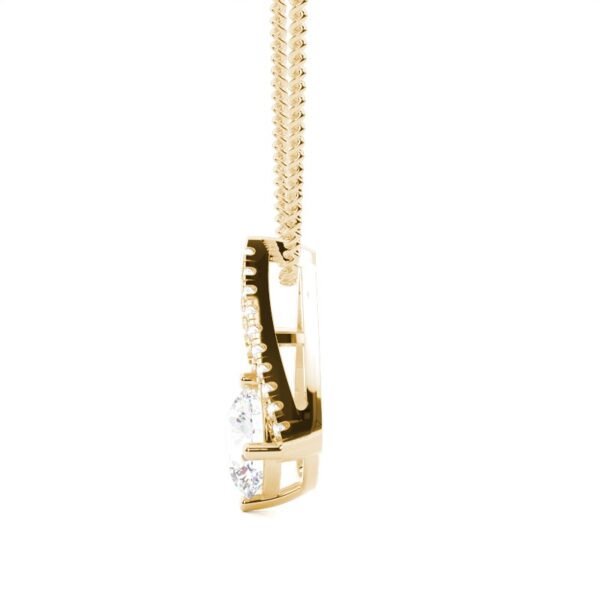 Elegant Gold Diamond Drop Pendant – A Statement of Grace & Luxury - Image 3
