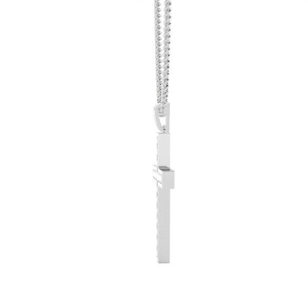 Timeless Silver Diamond Cross Pendant – A Symbol of Faith & Elegance - Image 3