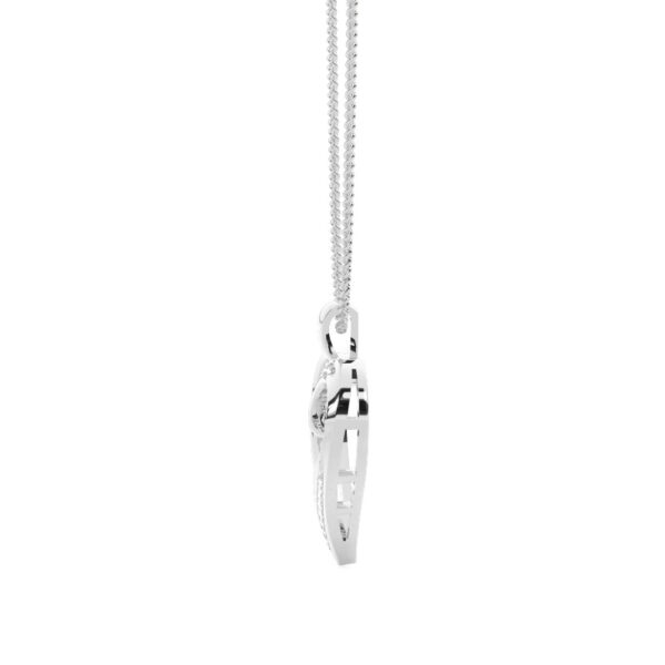 Elegant Heart-Shaped Pendant – Sterling Silver & Sparkling Stones - Image 3