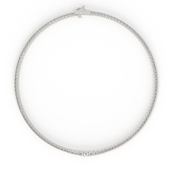 Classic Diamond Tennis Necklace | Timeless Luxury in Every Details - Image 2