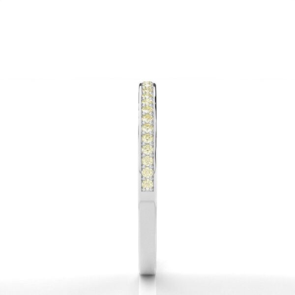 Elegant Yellow Diamond Eternity Band in Sterling Silver - Image 3