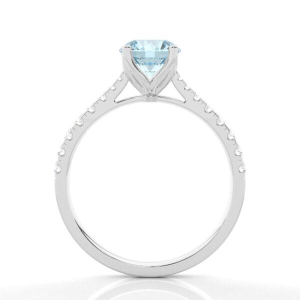 Elegant Aquamarine Engagement Ring – Timeless Beauty - Image 3