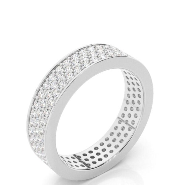 Luxurious Pave-Set Diamond Eternity Ring in 925 Sterling Silver