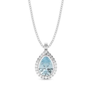 Elegant Aquamarine Teardrop Pendant – A Touch of Oceanic Beauty