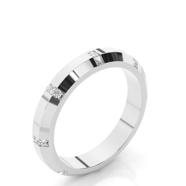 Elegant Men’s Diamond Wedding Ring in Premium 925 Silver