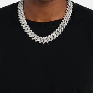 Luxury Cuban Link Chain – 925 Silver, Hip-Hop Diamond Chain