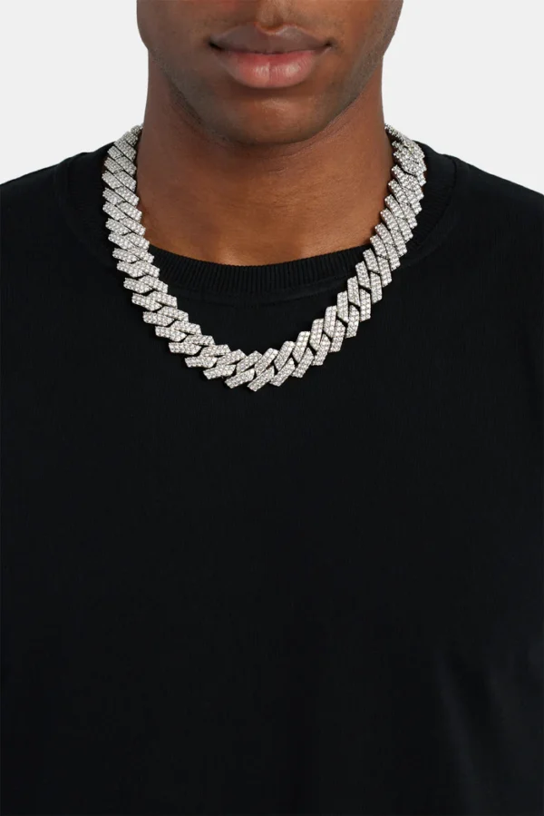 Luxury Cuban Link Chain – 925 Silver, Hip-Hop Diamond Chain
