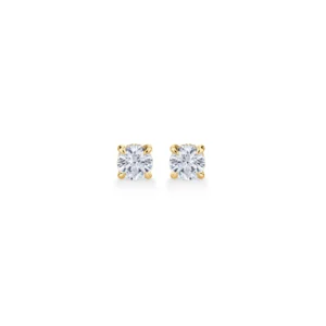 Classic Diamond Stud Earrings | 925 Sterling Silver Elegance