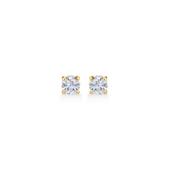 Classic Diamond Stud Earrings | 925 Sterling Silver Elegance