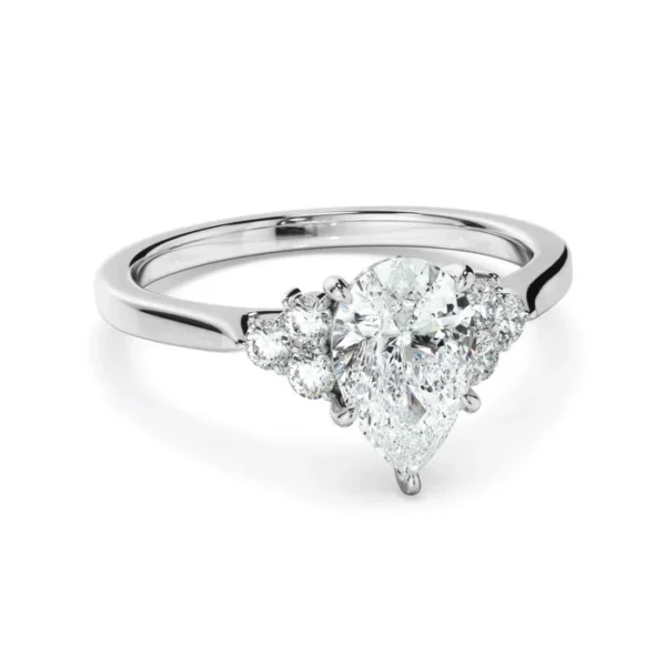 Pear Shape Moissanite Engagement Ring Timeless Elegance
