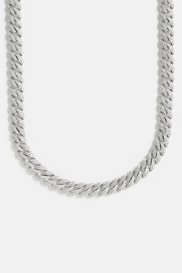 Iced-Out 14mm Cuban Link Chain – 925 Silver, Hip-Hop Diamond Necklace - Image 2