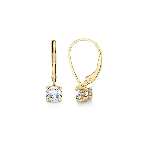 Timeless Solitaire Drop Earrings | 925 Sterling Silver Elegance - Image 2