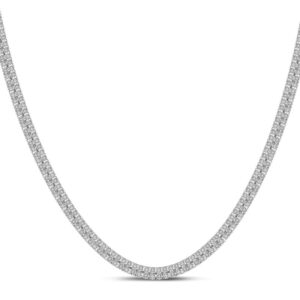 Iced Tennis Chain – 925 Sterling Silver, Hand-Set Stones
