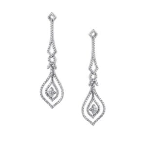 Elegant Teardrop Moissanite Dangle Earrings | 925 Sterling Silver