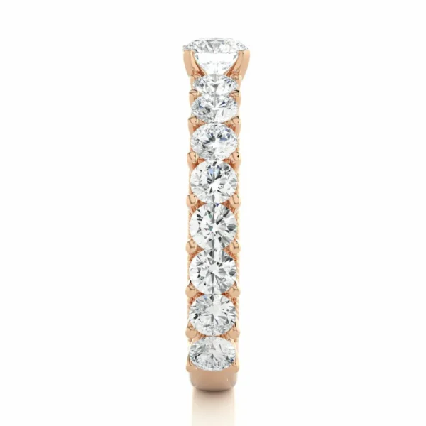Round Cut Shared Prong Diamond Ring | 925 Silver Brilliance - Image 3