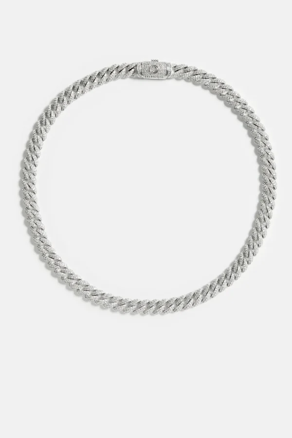 Iced-Out 14mm Cuban Link Chain – 925 Silver, Hip-Hop Diamond Necklace - Image 3