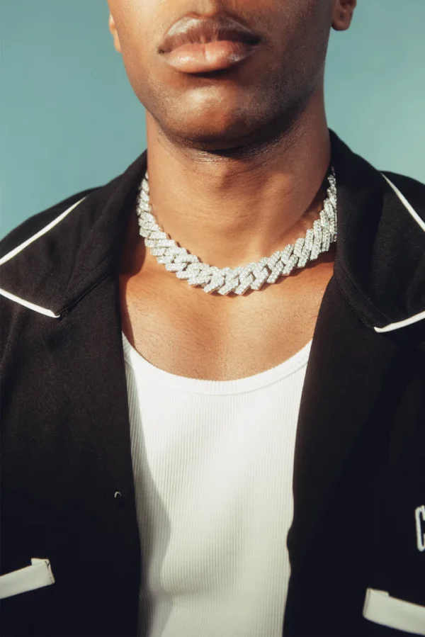 Luxury Cuban Link Chain – 925 Silver, Hip-Hop Diamond Chain - Image 4