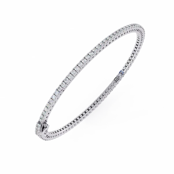 1.92 Carat Round Cut Diamond Tennis Bracelet in White Gold - Image 2
