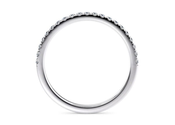 Round Cut Diamond Eternity Band in Silver - Image 2