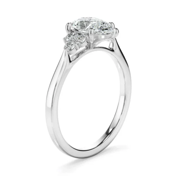 Pear Shape Moissanite Engagement Ring Timeless Elegance - Image 5