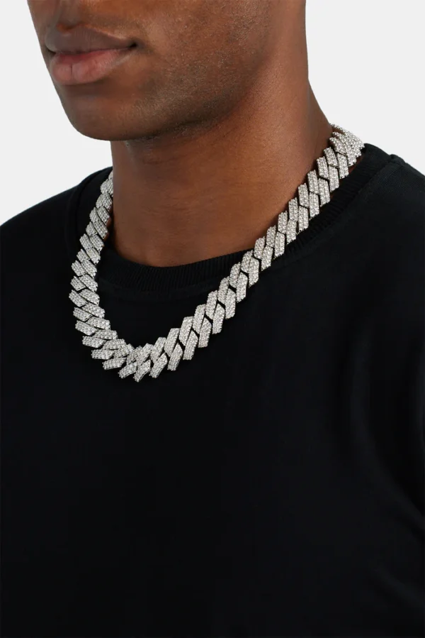 Luxury Cuban Link Chain – 925 Silver, Hip-Hop Diamond Chain - Image 3