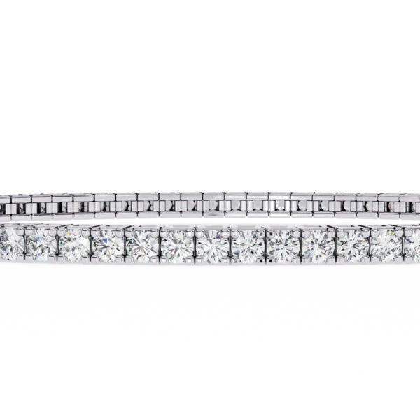 1.92 Carat Round Cut Diamond Tennis Bracelet in White Gold