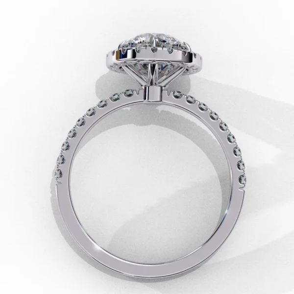 Round Cut Halo Lab Diamond Engagement Ring – Sparkling Elegance - Image 2