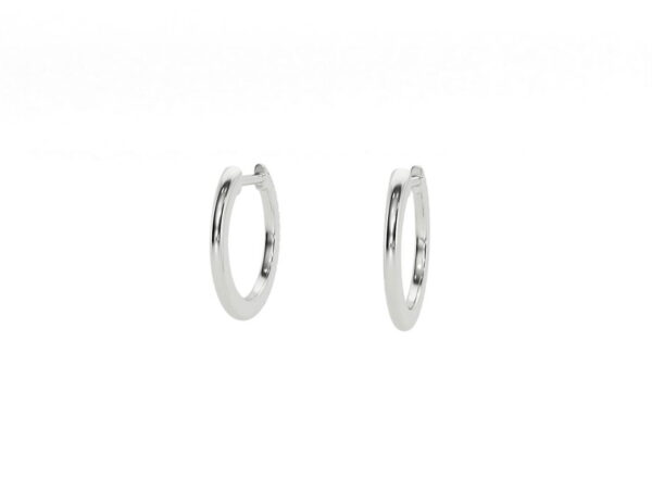 Classic Moissanite Pave Hoop Earrings in 925 Silver - Image 3