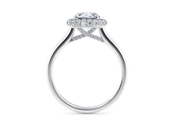 2.50 Ct Round Cut Double Halo Diamond Engagement Ring in White Gold - Image 3