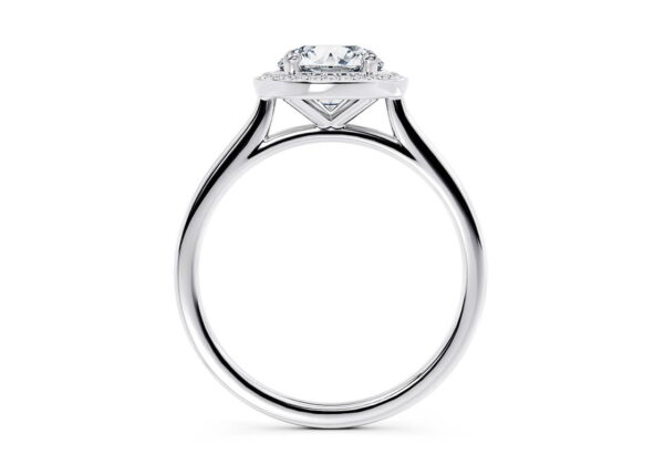 2.00 Ct Round Cut Halo Diamond Engagement Ring in White Gold - Image 2