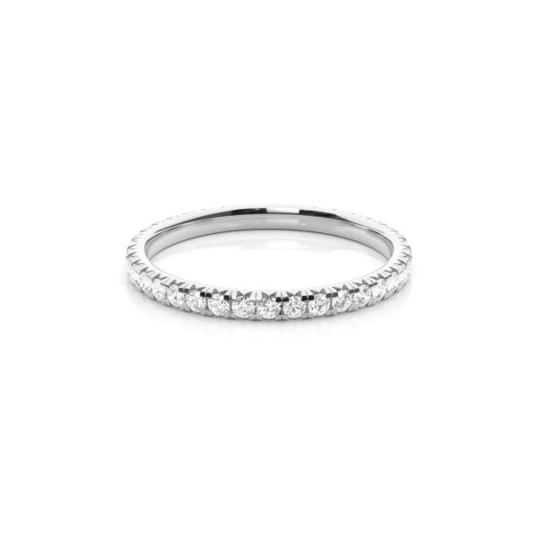 Classic Full Eternity Diamond Band – Timeless Sparkle in Sterling Silver - Image 4