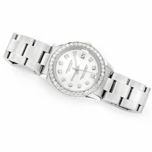 Luxury Ladies' Custom Steel Quartz Watch – Elegance Meets Hip-Hop Style
