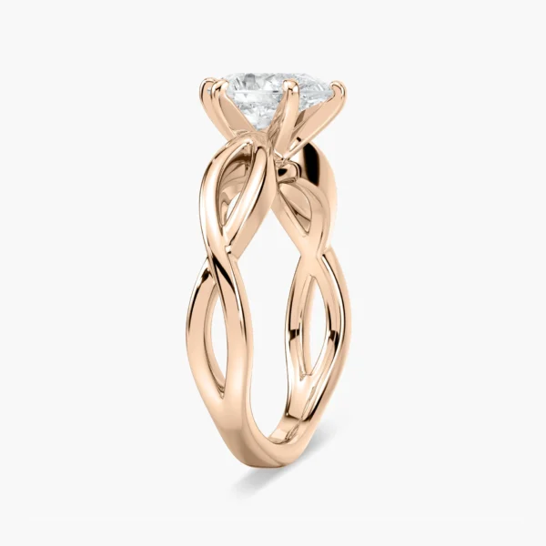 Pear-Cut Moissanite Engagement Ring – Twisted 925 Sterling Silver - Image 3