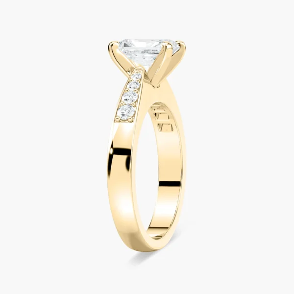 Radiant-Cut Moissanite Tapered Channel Ring | 925 Sterling Silver Elegance - Image 3