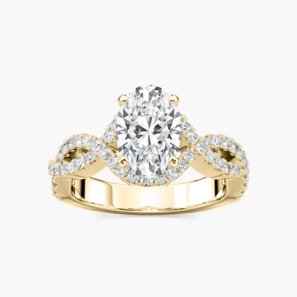 Moissanite Infinity Twist Ring in 925 Silver – A Symbol of Love