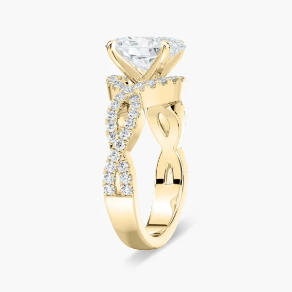 Moissanite Infinity Twist Ring in 925 Silver – A Symbol of Love - Image 3