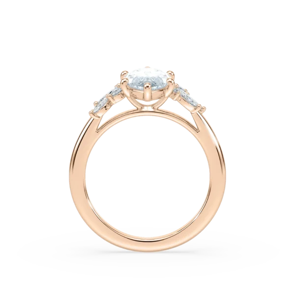 Marquise-Cut Moissanite Engagement Ring – 925 Sterling Silver - Image 3